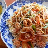 インスタント利用❤つけ麺ラーメン♪（挽き肉＆野菜）